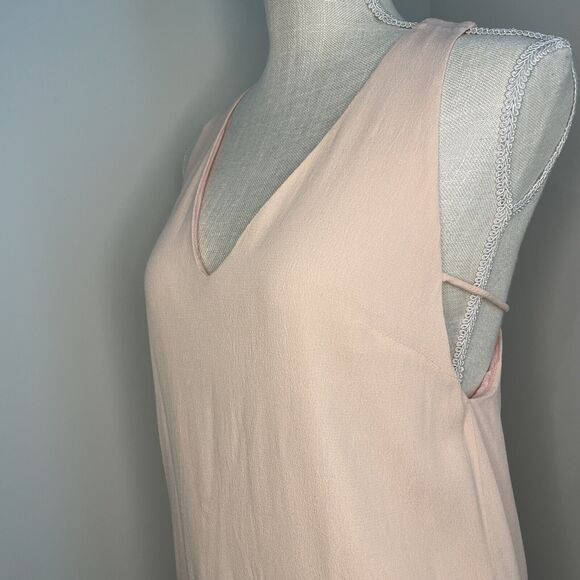 Vestique Pink Sleeveless Mini Dress Back Cut Out Women's Size Small Sundress - Picture 6 of 12